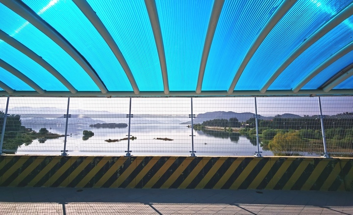 仲宫立交桥观景平台试运行,市民可一览卧虎山水库风貌