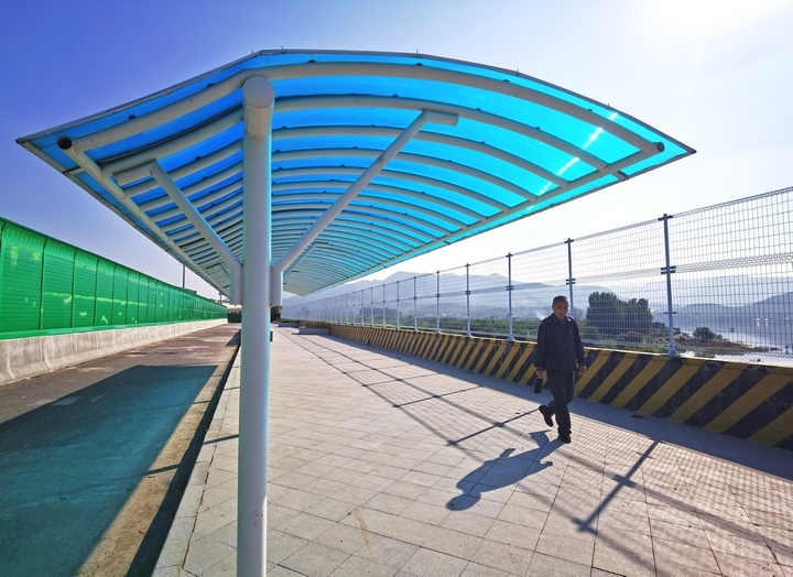 仲宫立交桥观景平台试运行,市民可一览卧虎山水库风貌