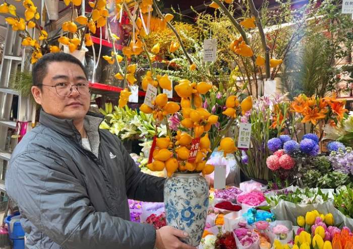 花卉市场的年味儿:年宵花受追捧,有商家营业额增加四成