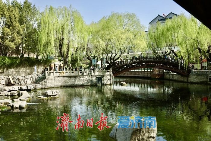 护城河畔绿意盎然 春日美景惹人醉