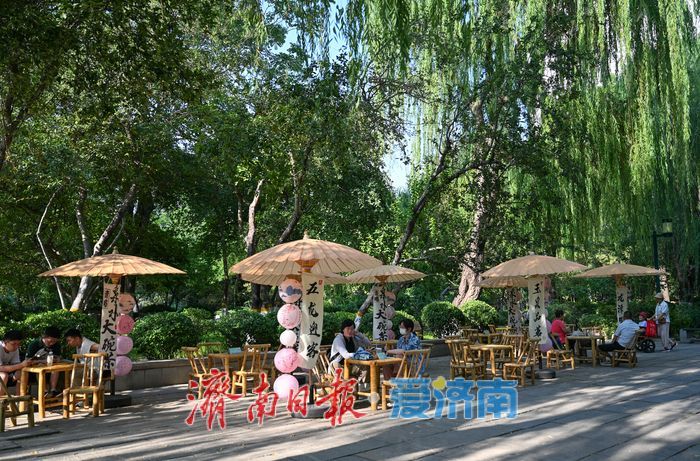 五龙潭:泉水凉茶消酷暑,市民游客觅清凉