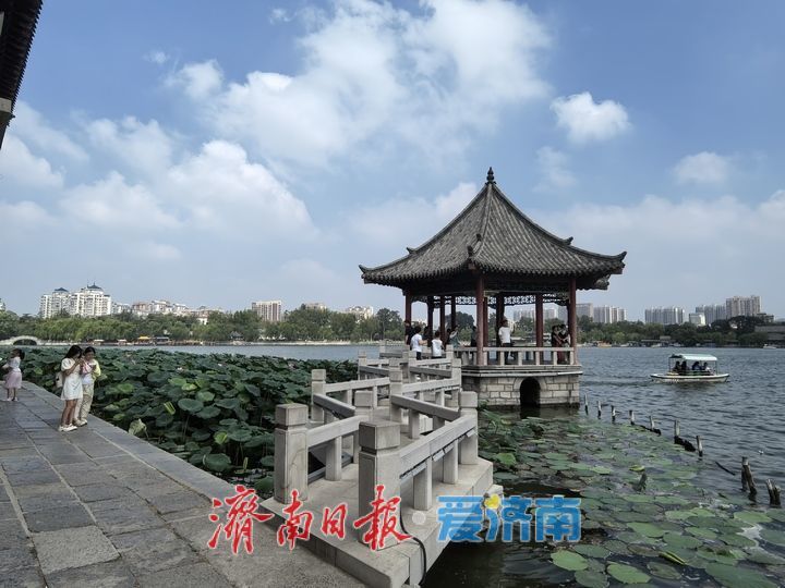 一年四季 泉在济南丨济南大明湖美如画，水天共色游船穿梭