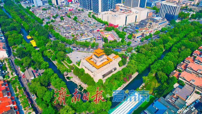 济南护城河水位显著上涨,迎来一年最佳观赏期