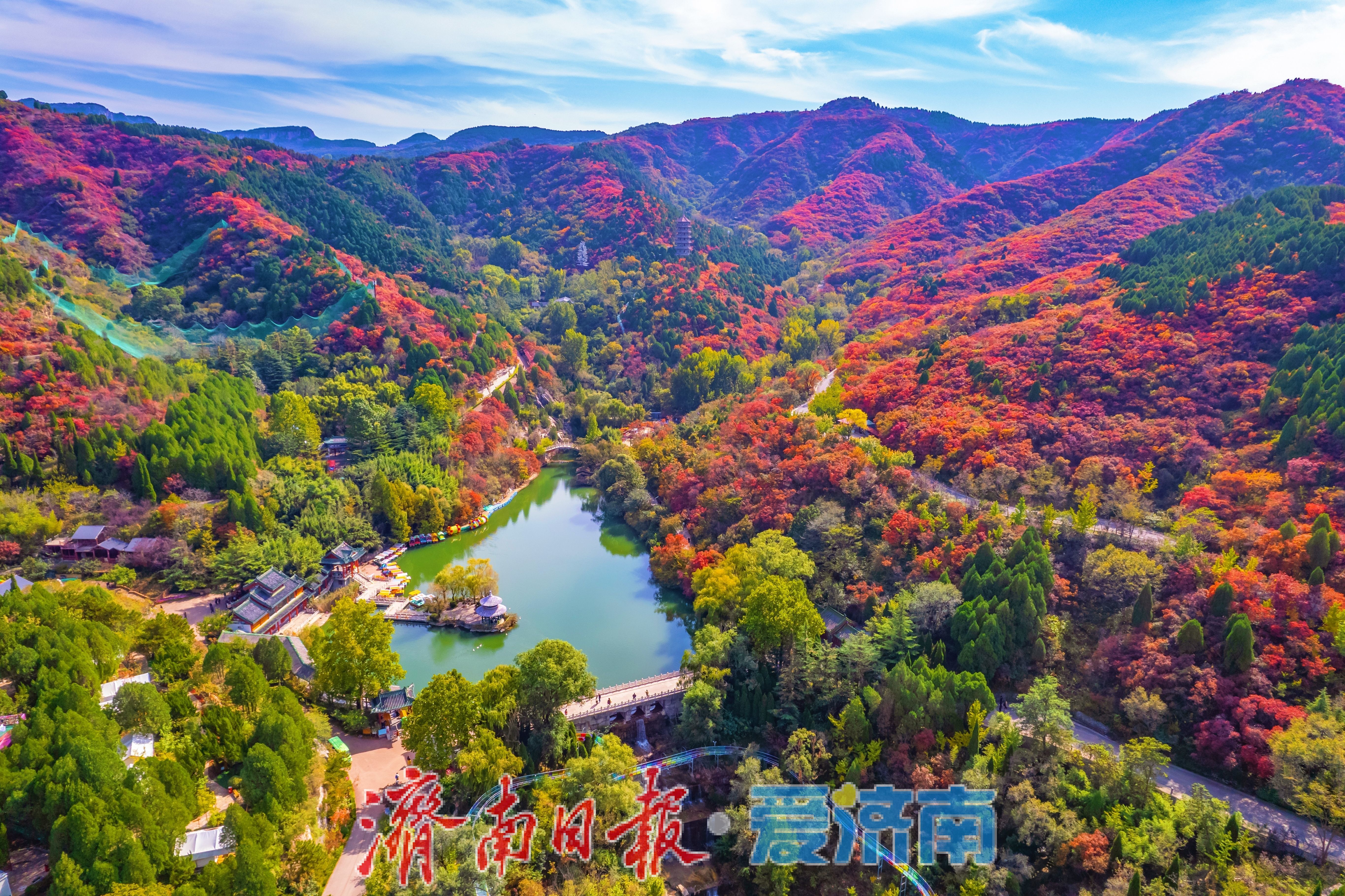 万山红遍,层林尽染!济南红叶谷进入最佳观赏期