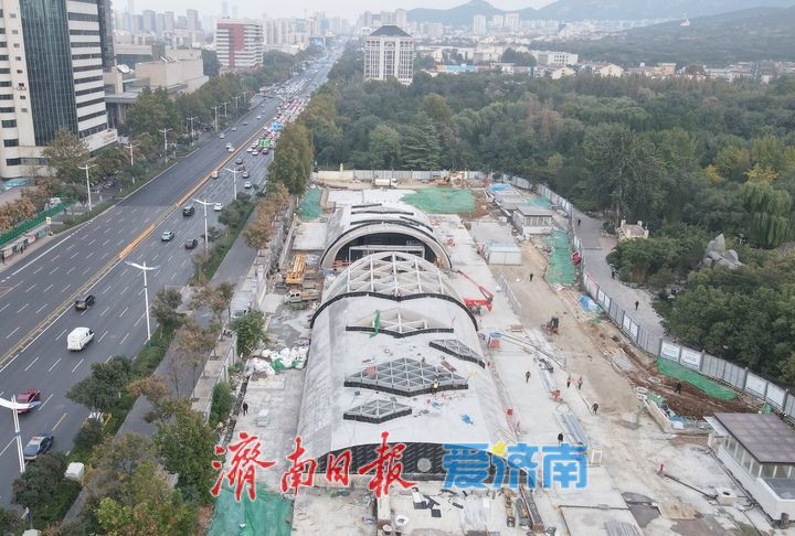 项目强省会|济南轨交4号线最“浅”车站主体结构全部完工