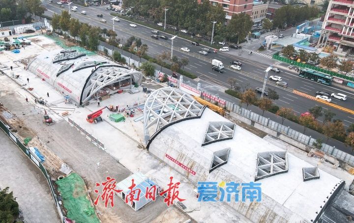 项目强省会|济南轨交4号线最“浅”车站主体结构全部完工