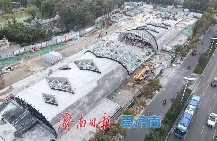 项目强省会|济南轨交4号线最“浅”车站主体结构全部完工