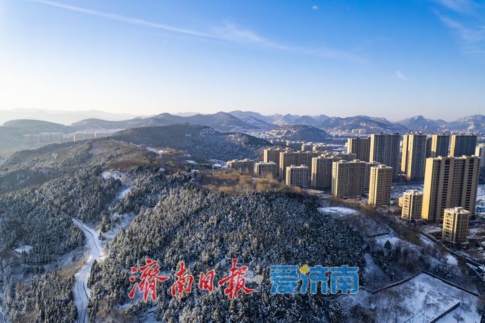 雪后济南开启“高清模式”!东部城区蓝天白雪颜值拉满