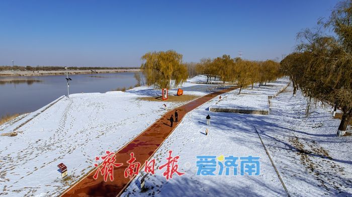 雪润黄河岸，济南冬日生态画卷徐徐铺展