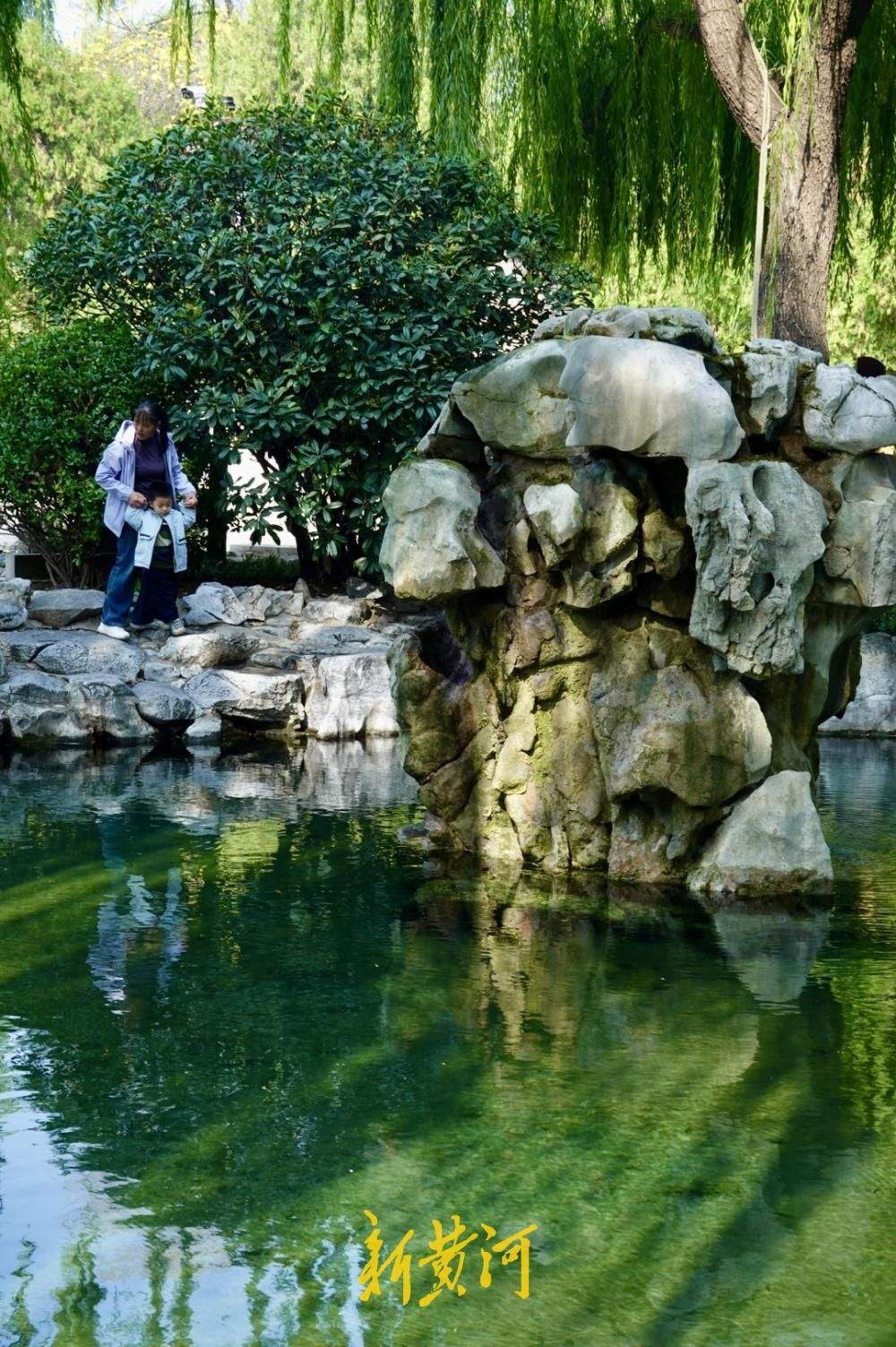 济南五龙潭月牙泉进入秋冬季“休眠模式”