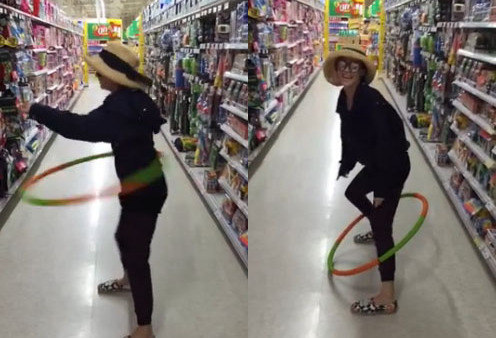 [视频]孙俪超市里转呼啦圈 邓超:媳妇疯了