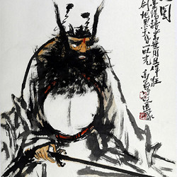 张宜《仗剑钟馗图》