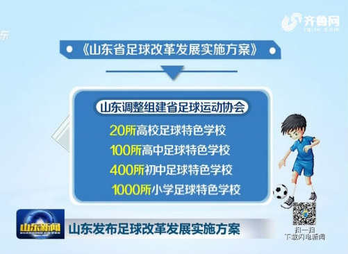 [视频]山东发布足球改革发展实施方案
