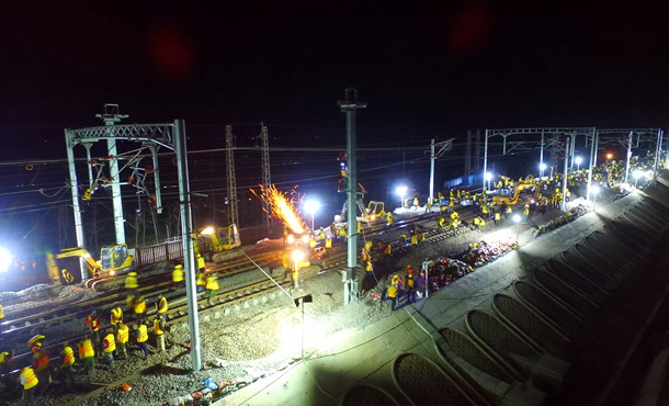 航拍胶济客专改道