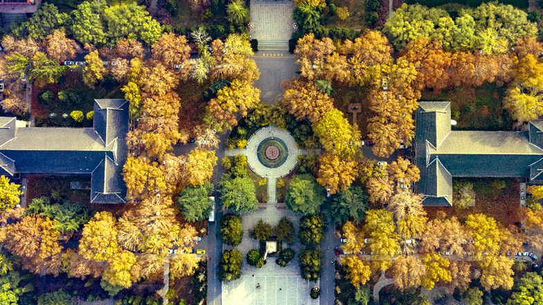 航拍：初冬山师进入最美时节