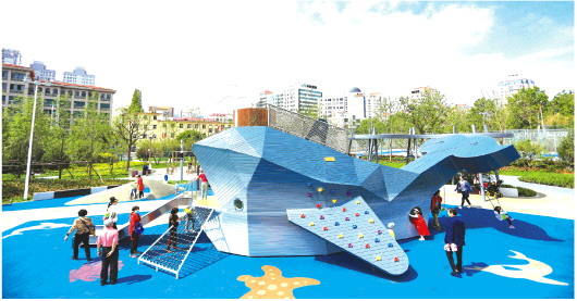 威海鲸园文体公园投用 地上是公园地下能停车山东威海9467名考生踏入