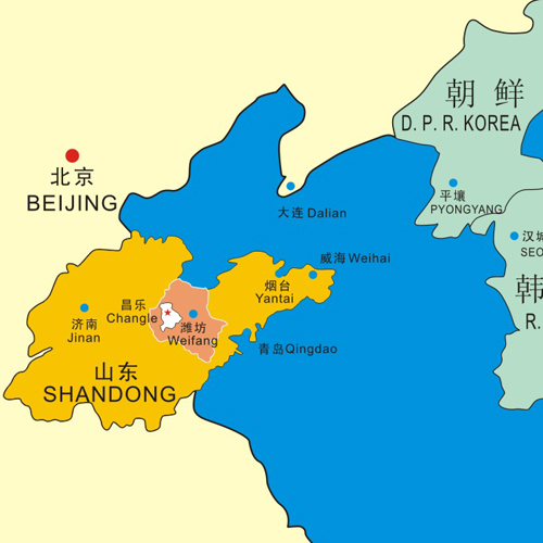 昌乐县位于山东半岛中部